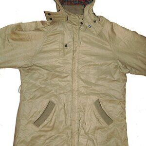 John Weitz Womens Jacket Sz 8 Vtg X600 Light Tan Plaid Lining